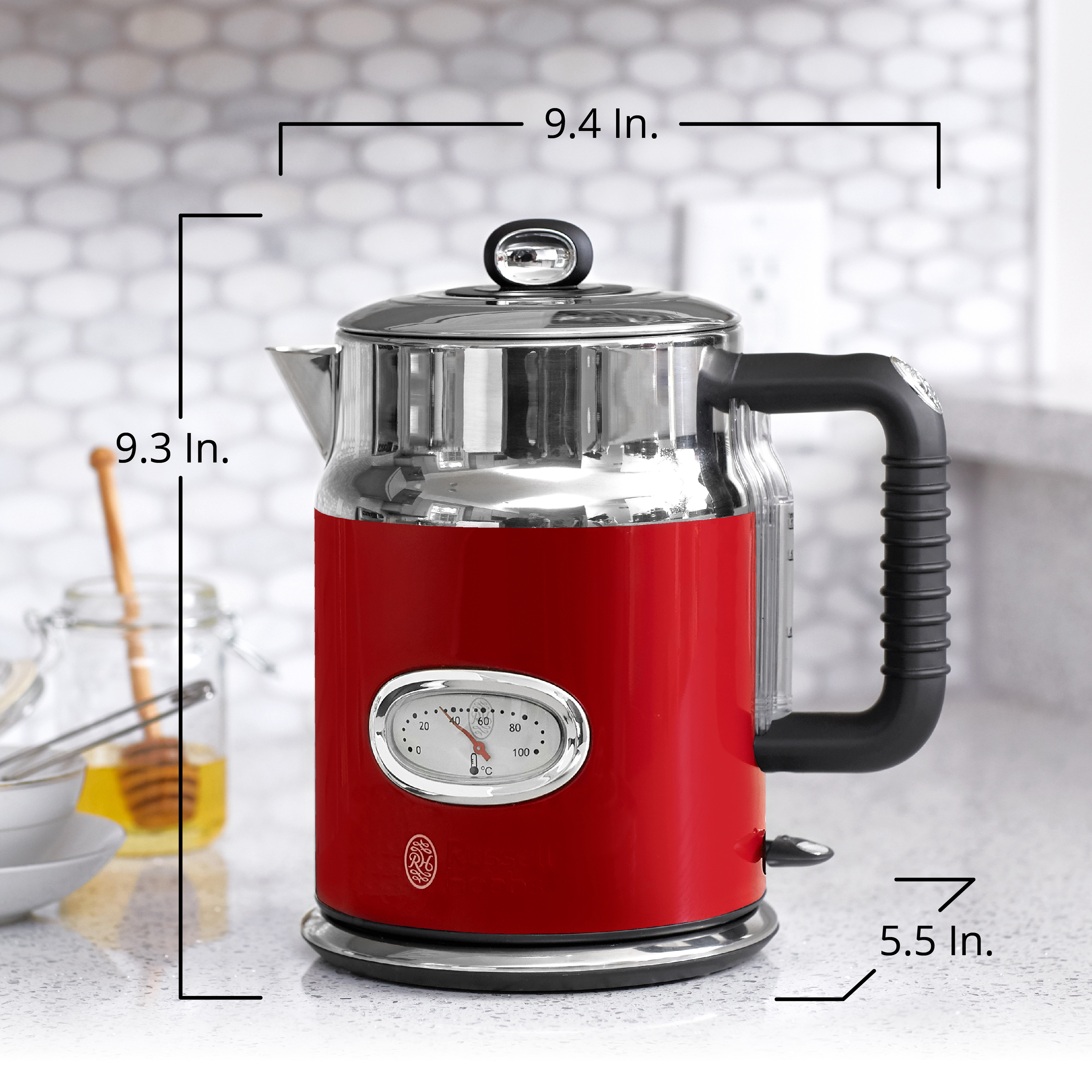 Russell hobbs hotsell retro kettle red